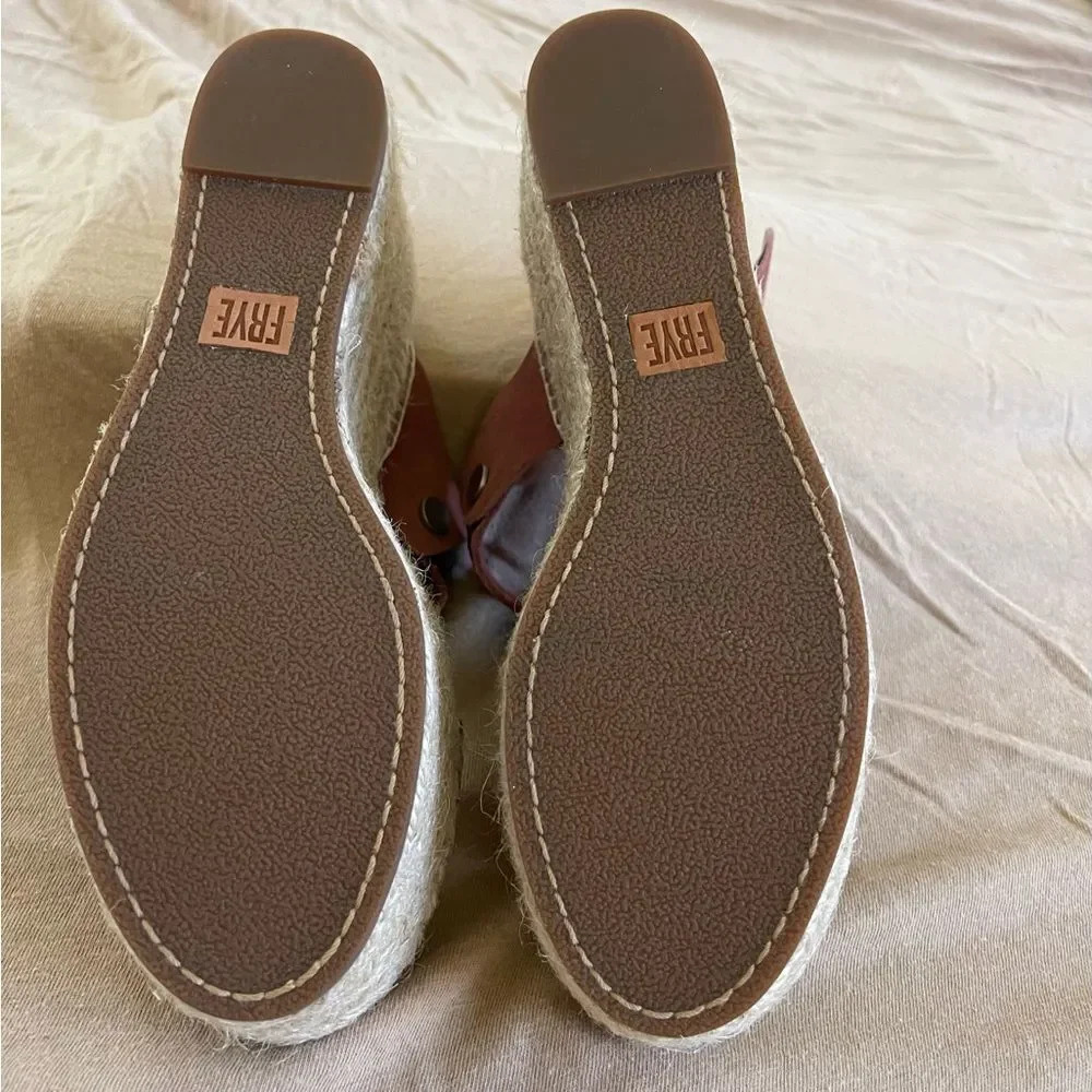 Frye Espadrille Platform Wedges Harper Sling Sandals Faux Snake Size 6 - Picture 4 of 5